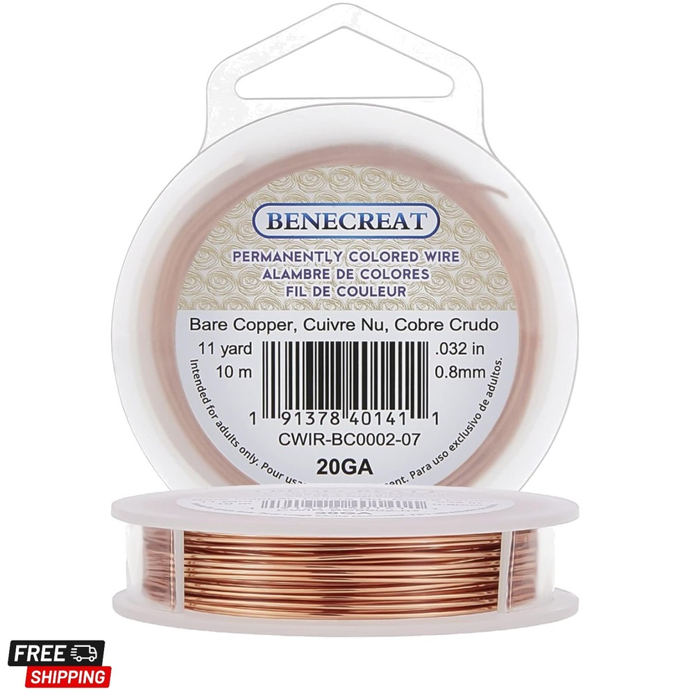 20 Gauge Bare Copper Wire Dead Soft Solid Copper Beading Wire for Jewelry Cra…