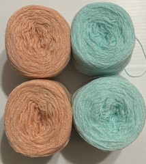 Hilo Cristal .Colors 283 & 256.Acrylic/Rayon. 900 yards each. 1 set of 4