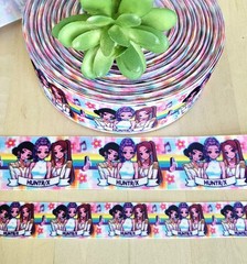 7/8, 1.5 & 3″ (1 YD) Korean Pop Star Grosgrain Ribbon Demon Hunter Characters