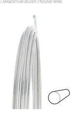 940 Argentium Sterling Silver Wire- Round- Half Hard- 28 Gauge- 25 ft