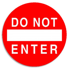 Do Not Enter – 100 Pack Circle Stickers 3 Inch