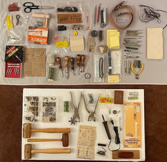 Huge Lot of Leather Working Saddle Making Tools – Punches, Knives, Hammers, Awls