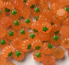 20 pcs Mini Pumpkins For Jewelry, Earrings, Nail Art. 1.2 X 1 cm 0.47x 0.39 in