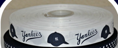 7/8 inch New York Yankees Grosgrain Ribbon-1 Yard