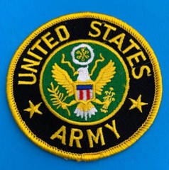 US ARMY EMBROIDERED PATCH IRON-ON SEW-ON 3″ ROUND APPLIQUE – HIGH QUALITY