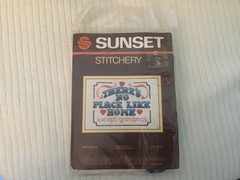 VTG Sunset Stitchery Embroidery Kit There’s No Place Like Home Except Grandma’s