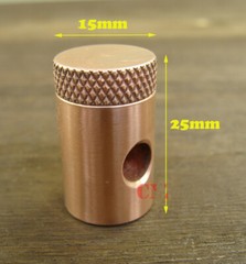 2pk Heavy duty Copper Lanyard stopper Toggle Bead Paracord beads Knife LB171B