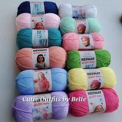 Bernat Softee Baby Yarn, 5 oz/140g Light Weight Acrylic Yarn