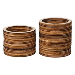 Circle Decor Natural Wood Color For Birthday Party 50Pcs 3In Diameter