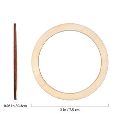 Circle Decor Natural Wood Color For Birthday Party 50Pcs 3In Diameter