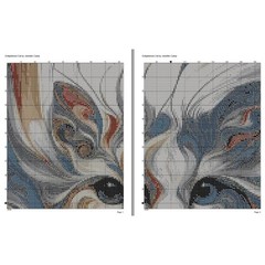Cat Colorful Full Cover Counted Cross Stitch Pattern Leaflet Chart