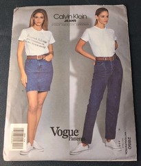 Calvin Klein Jeans for Vogue – Women’s Sewing Pattern 2850 – UNCUT – sizes 4,6,8