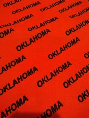 Oklahoma Cowboys Orange Canvas Fabric 4 Yards 57 Inches Wide