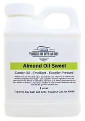 Sweet Almond Oil, Organic, cold press.100% pure, carrier oil, soap making 2oz-64