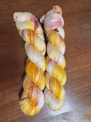 Expression Fiber Arts – Fingering/Sock Yarn – Pink/Yellow Mystery Skeins